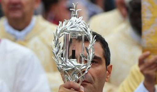 The vile containing the small amount of blood was drawn from the late Pope John Paul II after the attempt on his life on May 13, 1981. It was displayed for veneration for the first time on May 1, 2011, during his beatification.