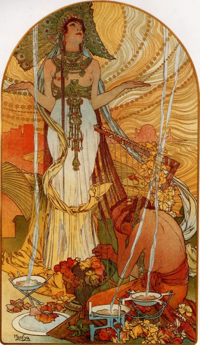 Alphonse Mucha, "Peacock Princess"