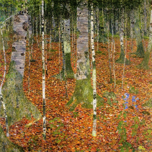 Gustav Klimt, "Farmhouse with Birch Trees"